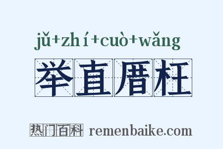 举直厝枉是什么意思的图片